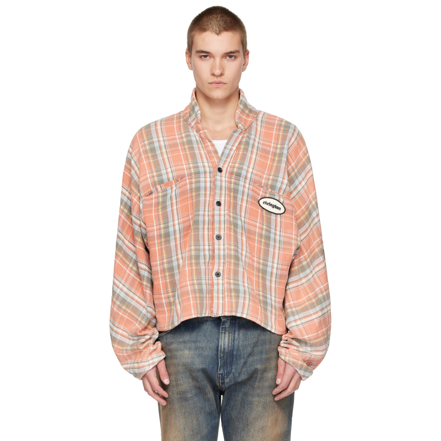 Rivington Roi Rebis Orange Archival Plaid Nazarene Shirt