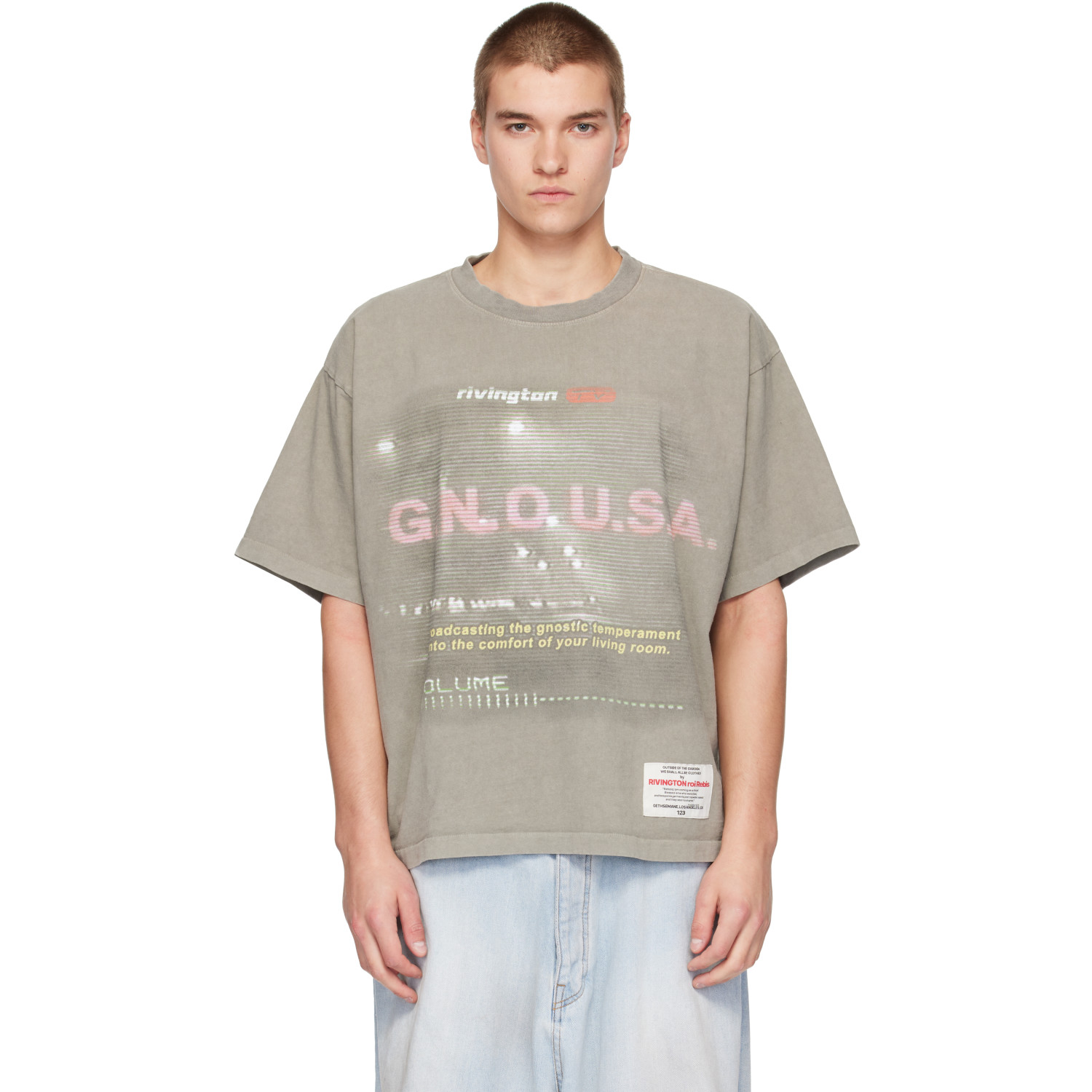 Rivington Roi Rebis Gray 'Rivington TV' Tyler T-shirt
