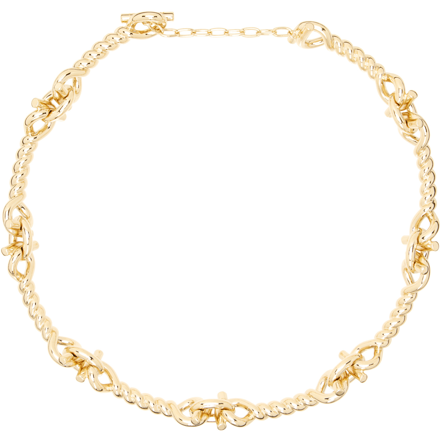 Ferragamo Twisted Chain Gancini Necklace