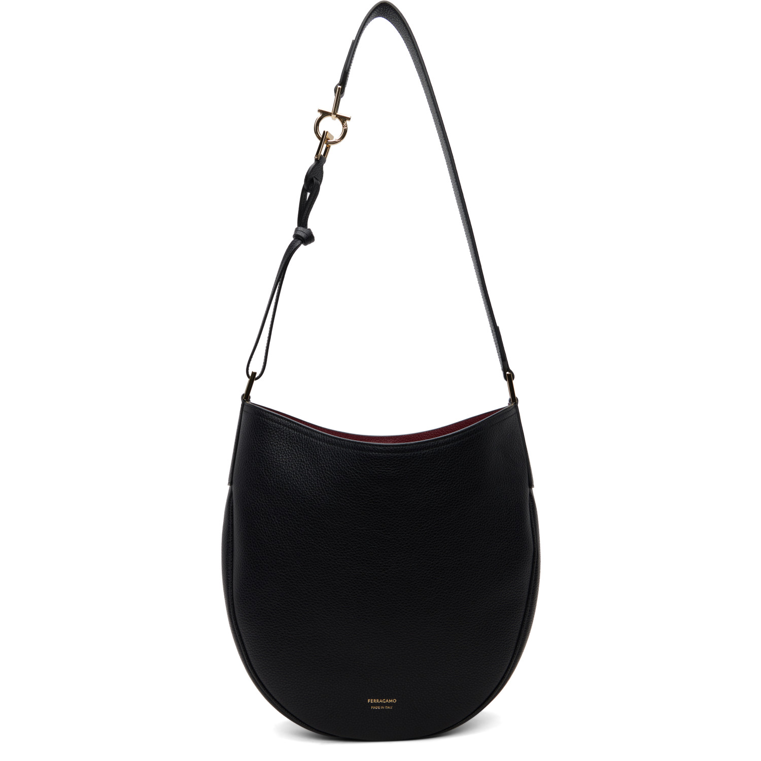 Ferragamo Black Calfskin Shoulder Bag