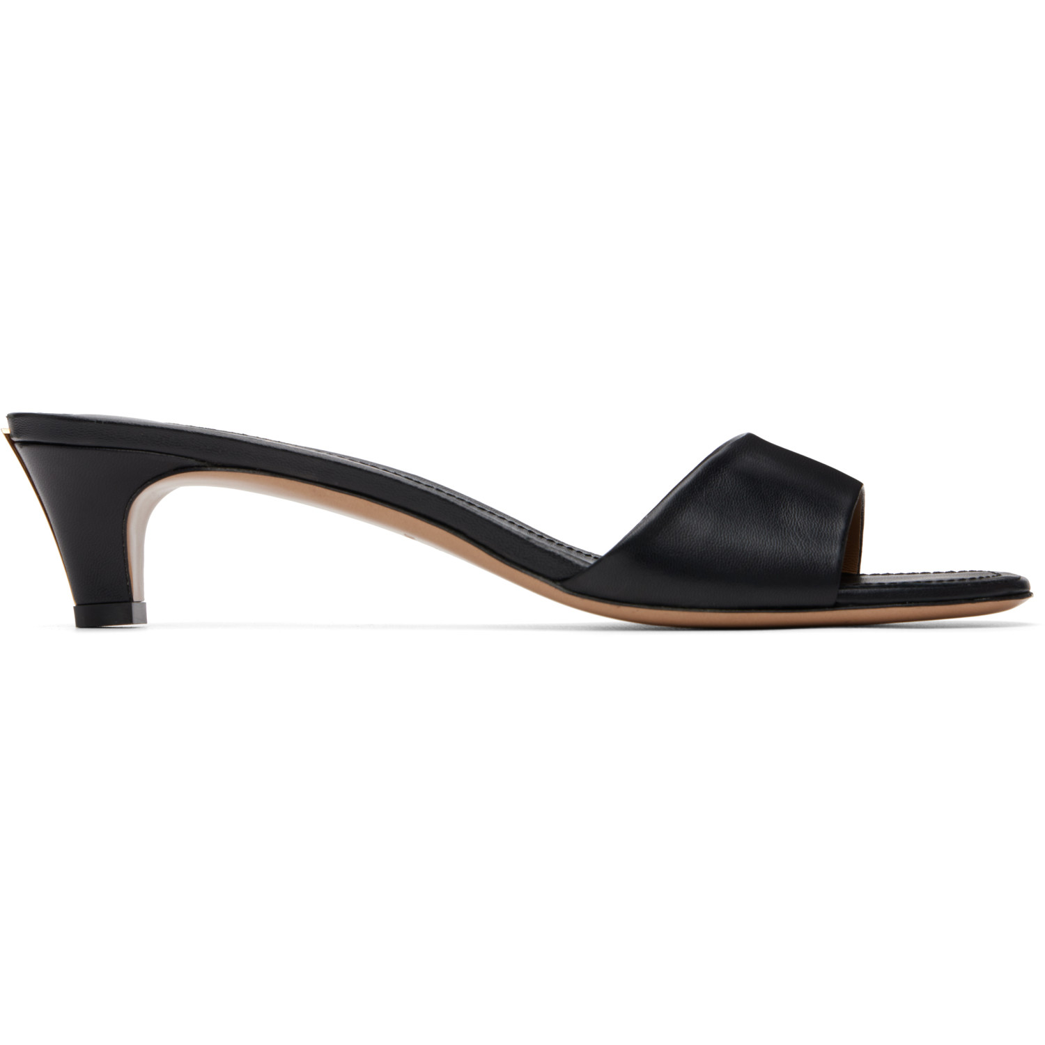 Ferragamo Black Low Heeled Sandals