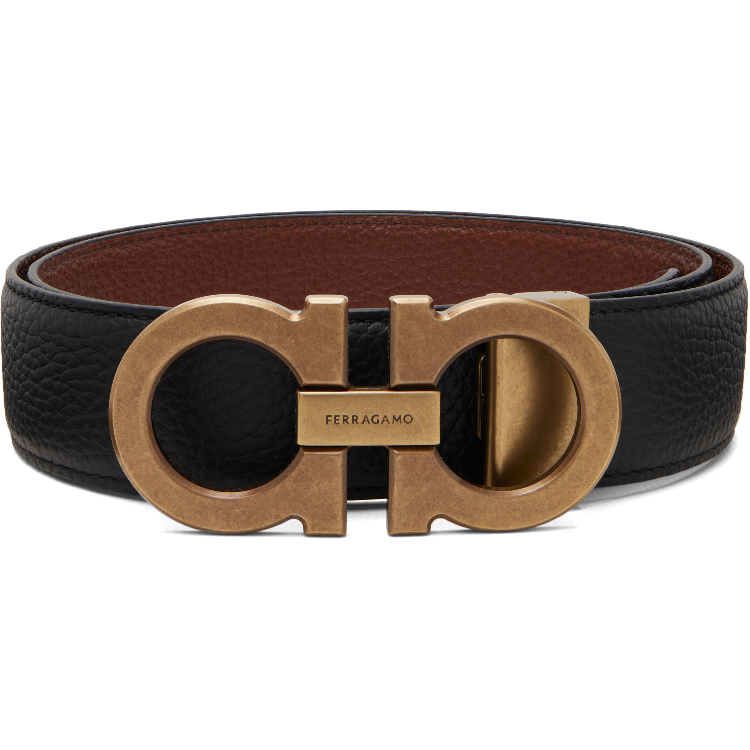 Ferragamo Black Gancini Belt