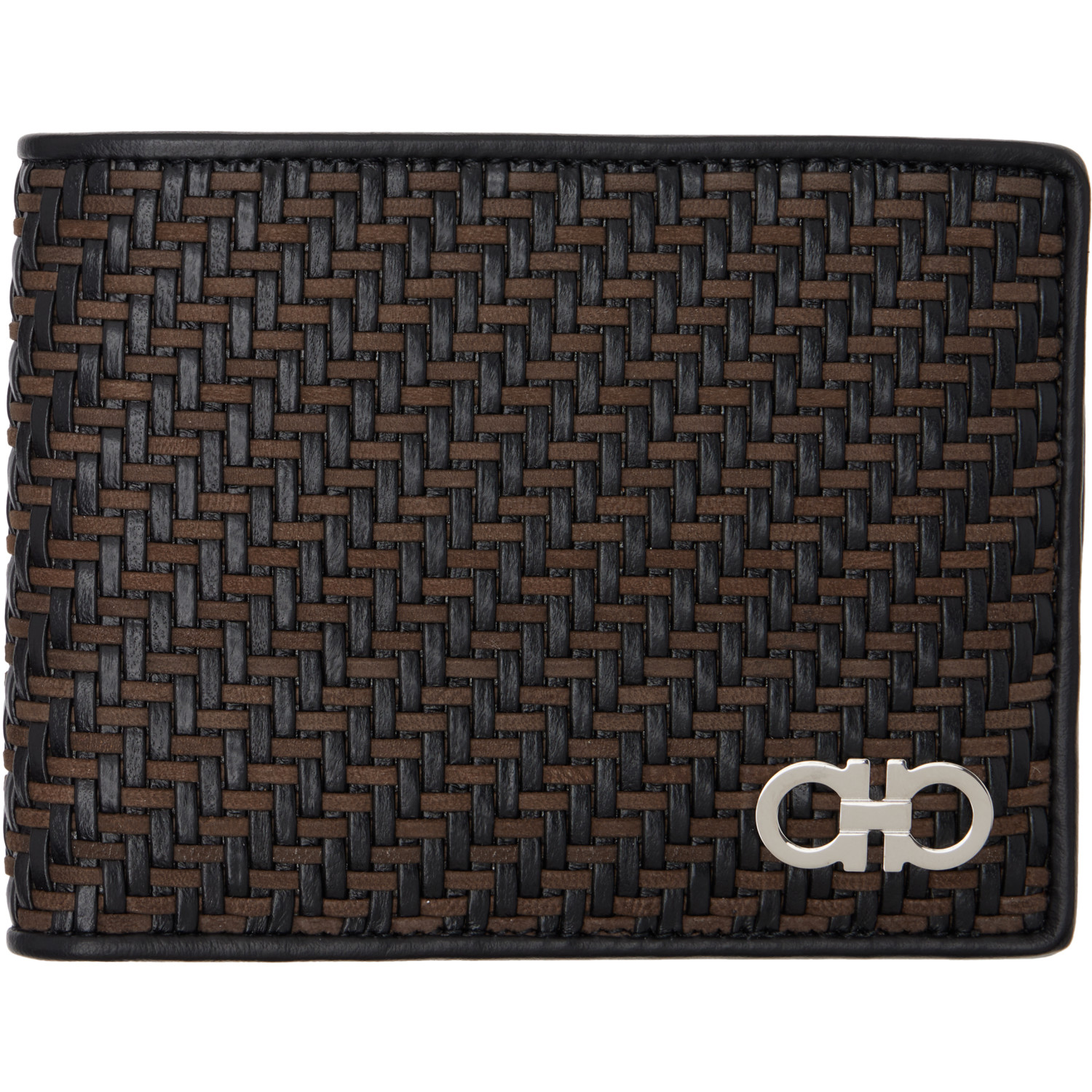 Ferragamo Brown Woven Wallet