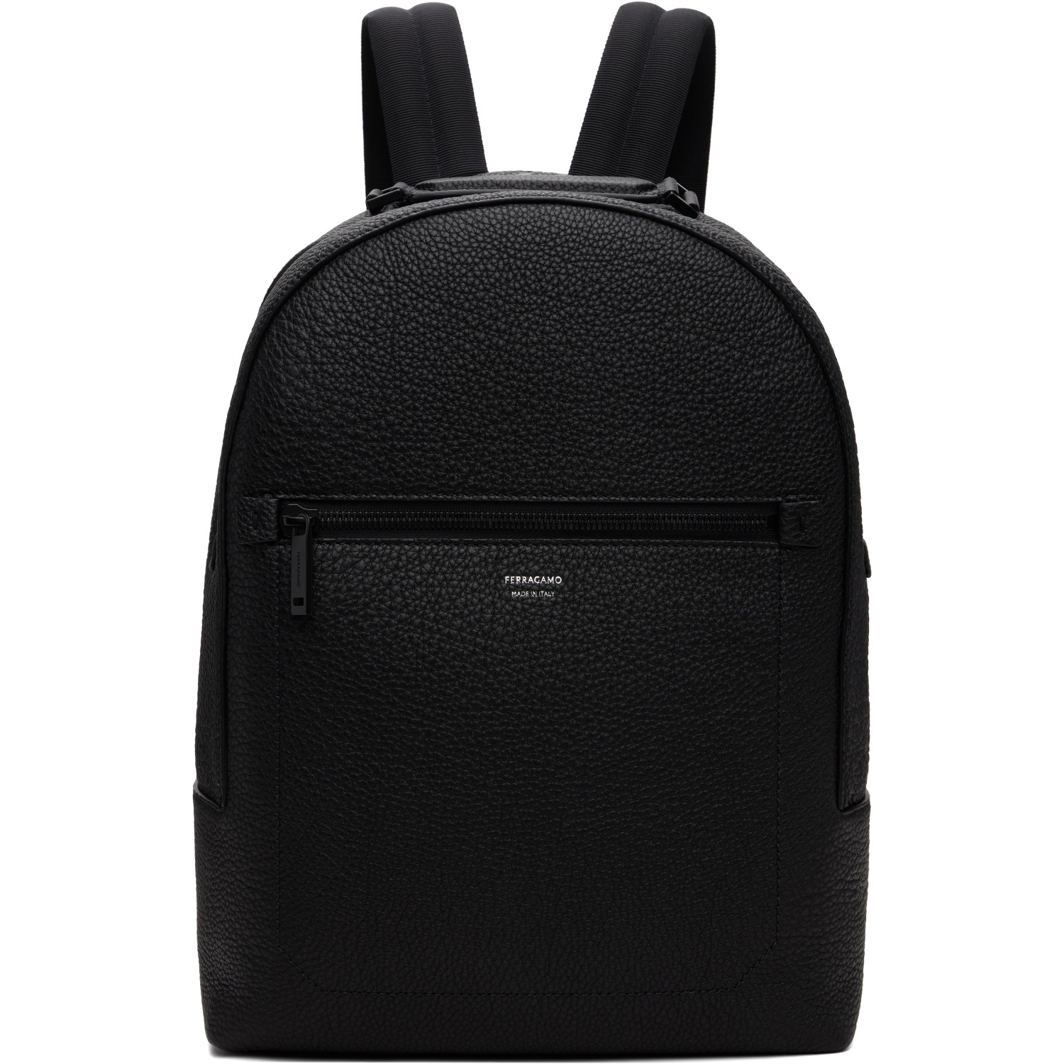 Ferragamo Black Leather Backpack