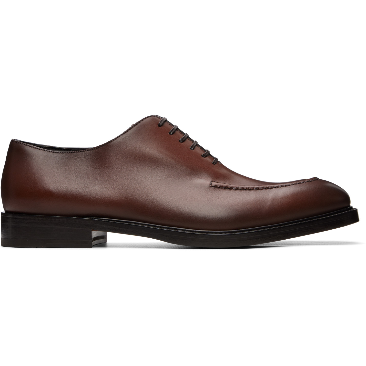 Ferragamo Brown Stitched Oxfords