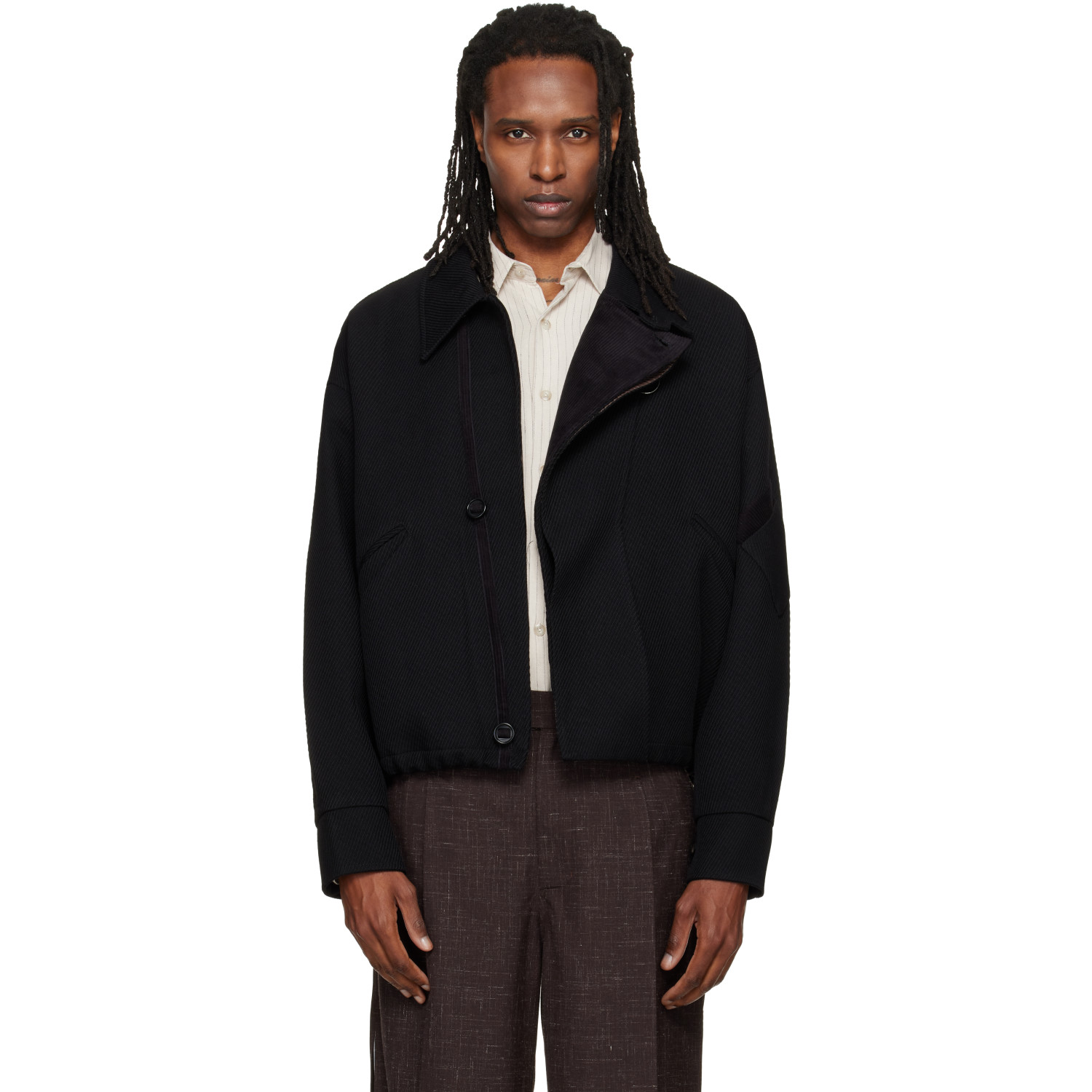 NULLUS Black Layered Placket MK3 Jacket