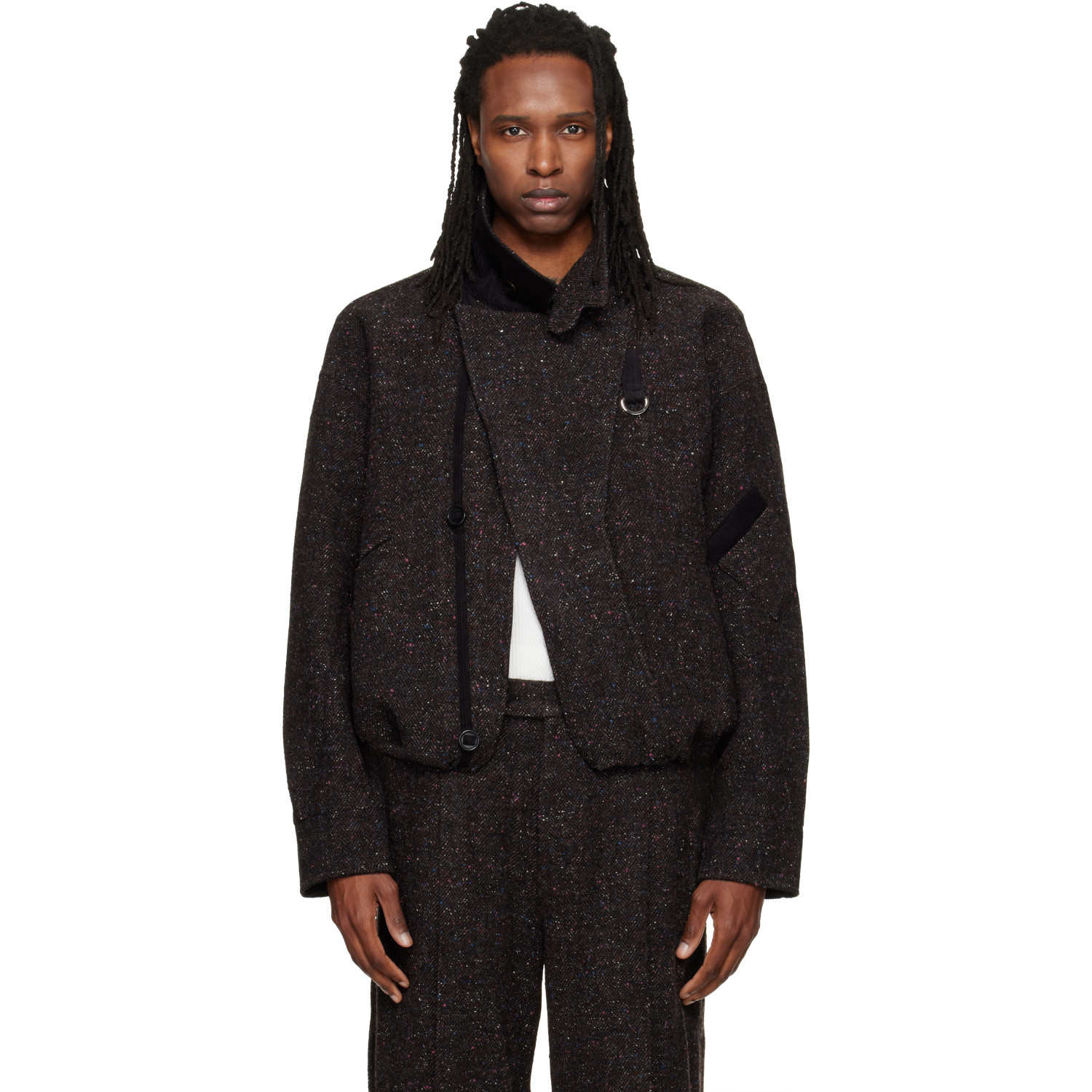 NULLUS Gray Layered Placket MK3 Jacket