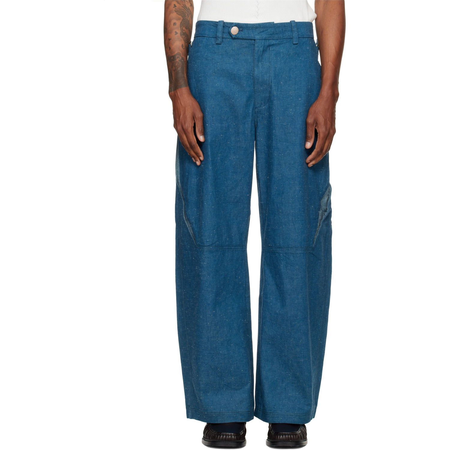 NULLUS Blue Low Poly Shift Jeans
