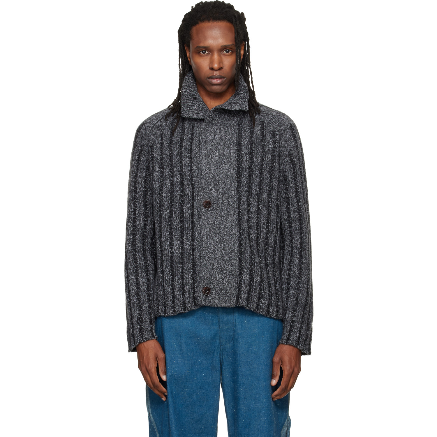 NULLUS Gray Tracey Towers Cardigan