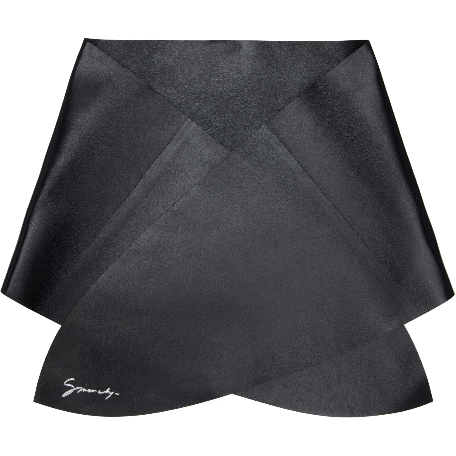Givenchy Black Lamb Leather Scarf