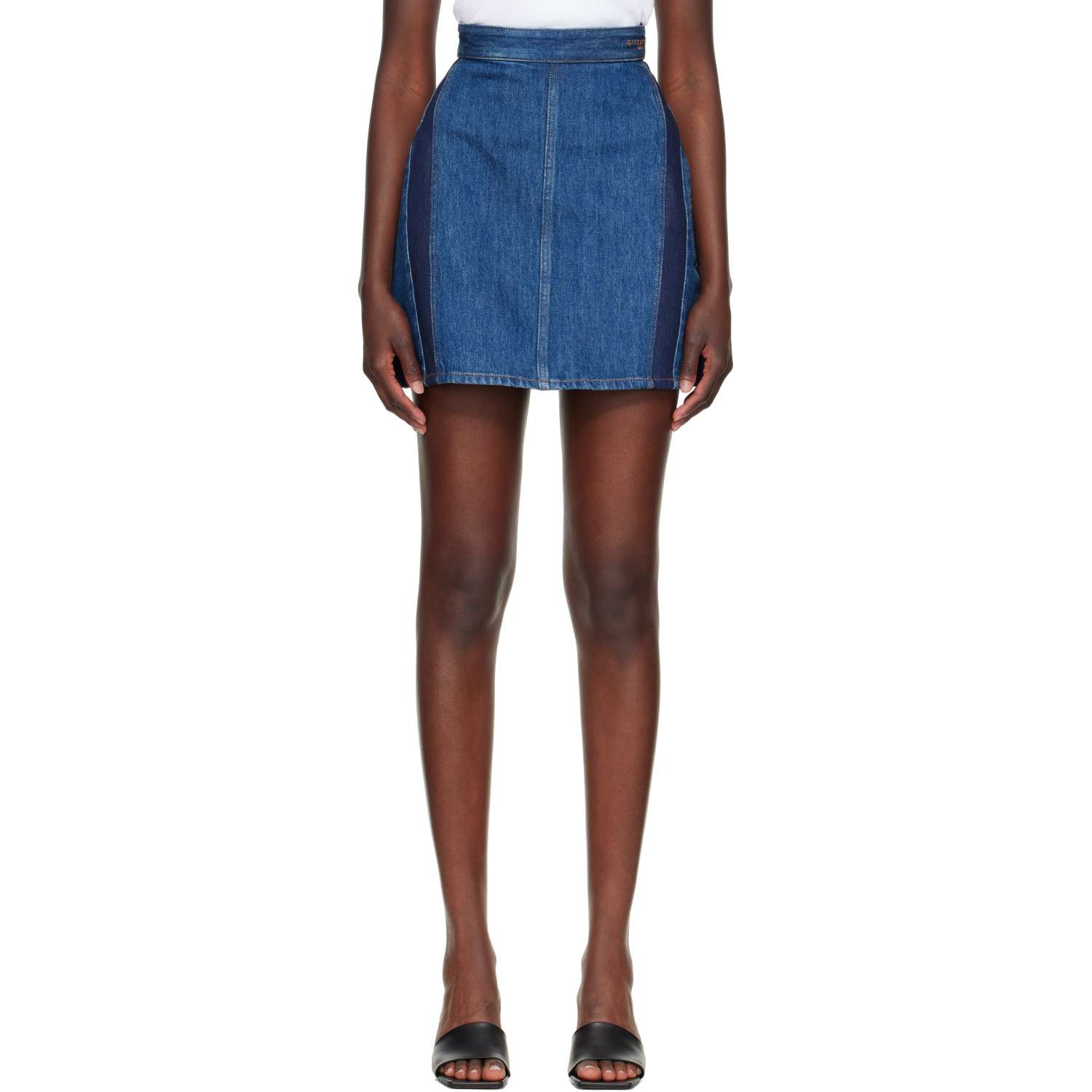 Givenchy Blue Cocoon Denim Miniskirt