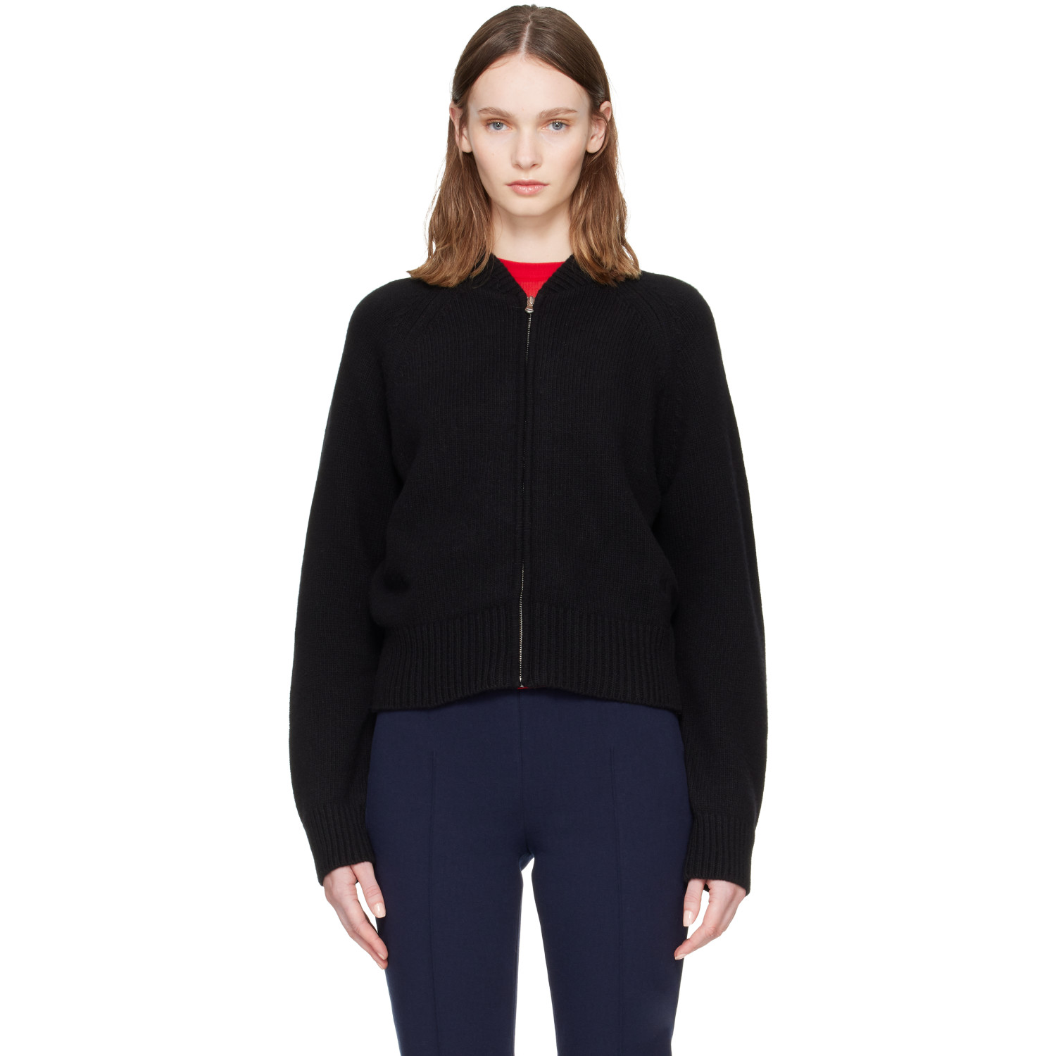 High Sport Black Velma Zip Up Sweater