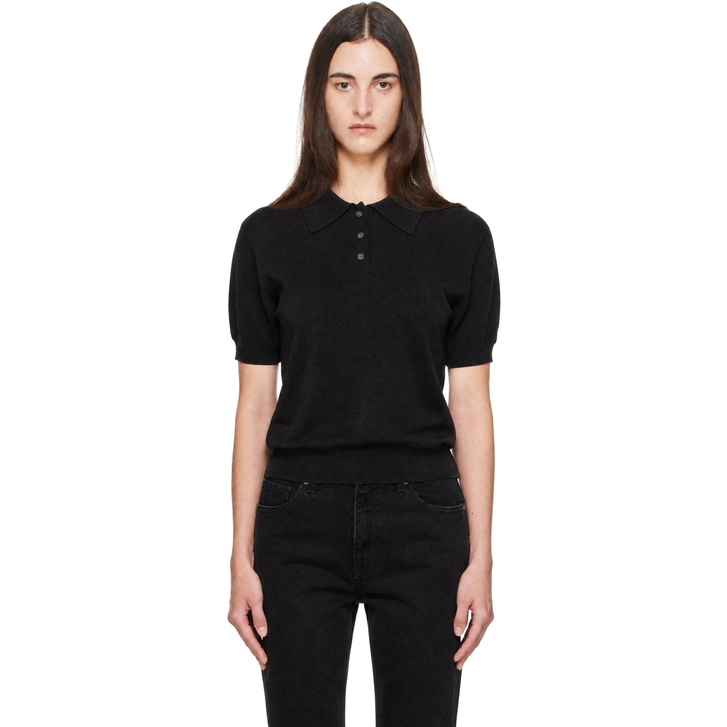 High Sport Black Court Polo
