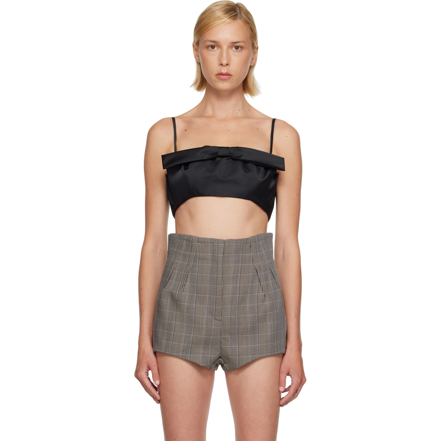 Givenchy Black Bow Detailing Cropped Top