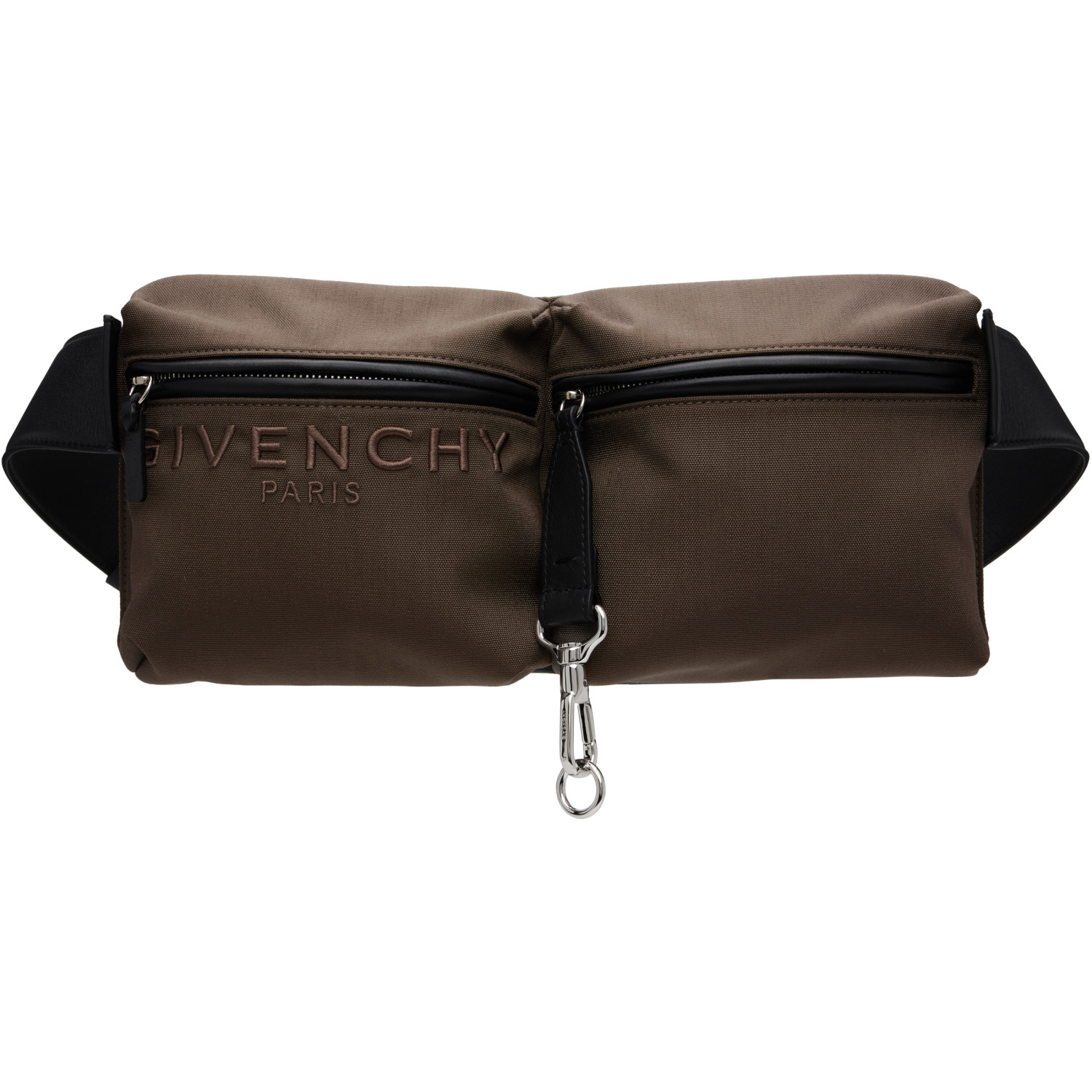 Givenchy Brown & Black Cargo Canvas Belt Bag