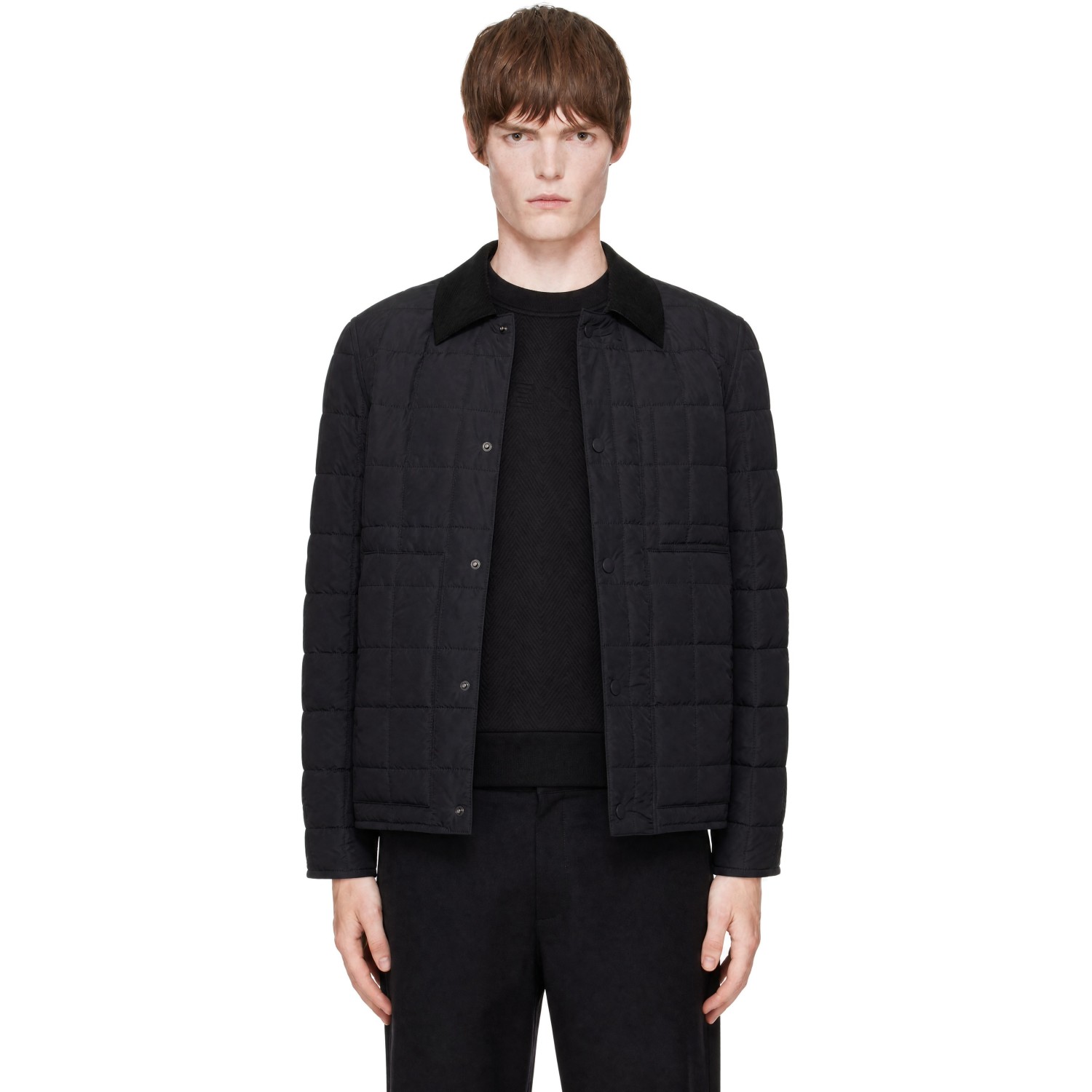 Givenchy Black Couture Seam Quilted 'Givenchy Paris' Jacket