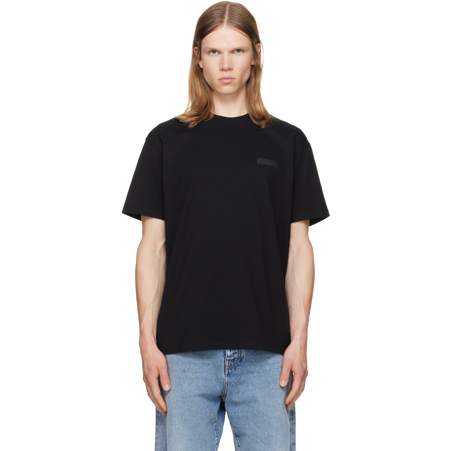 Givenchy Black 'Givenchy Paris' Grosgrain T-shirt