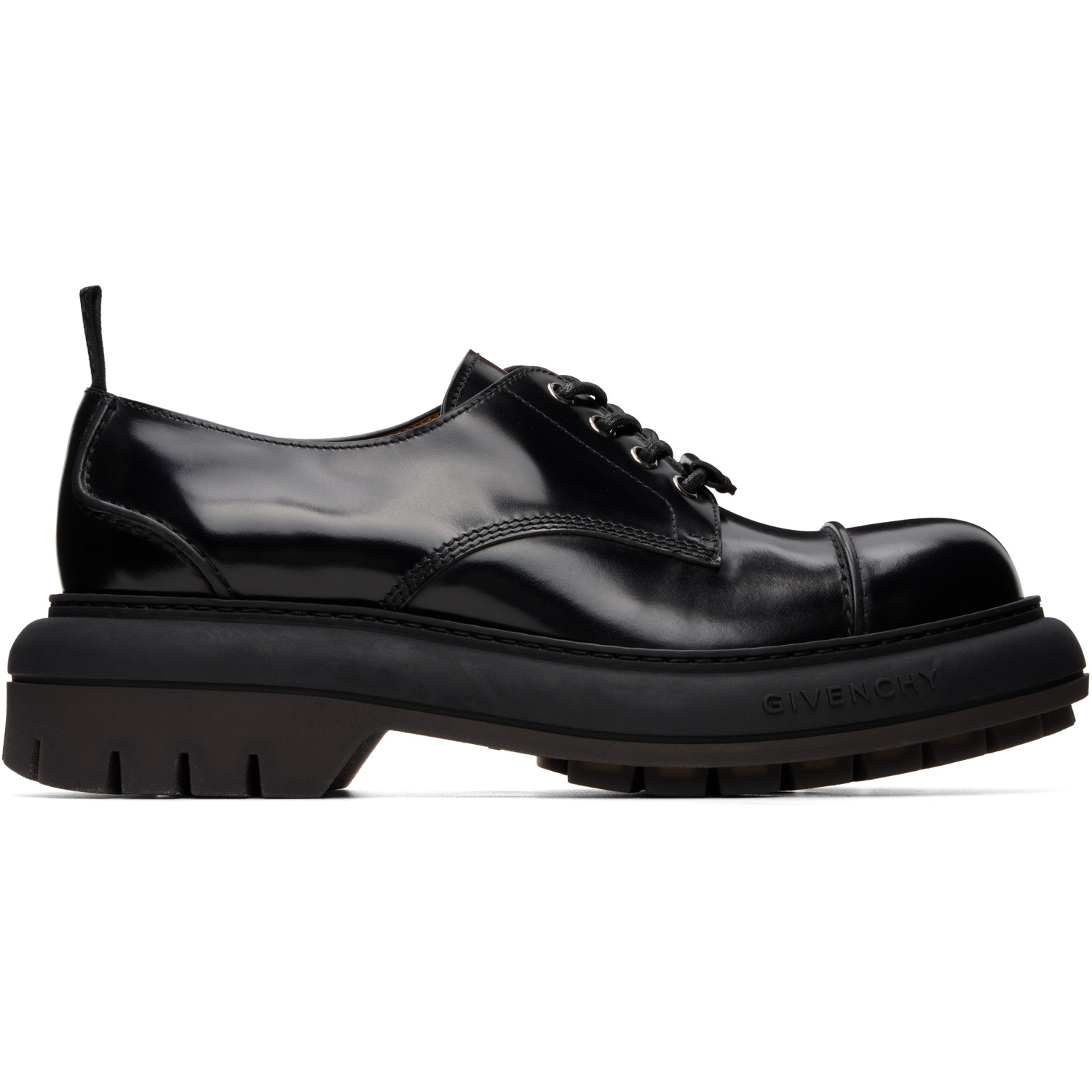 Givenchy Black 'Givenchy Cargo' Leather Derbys