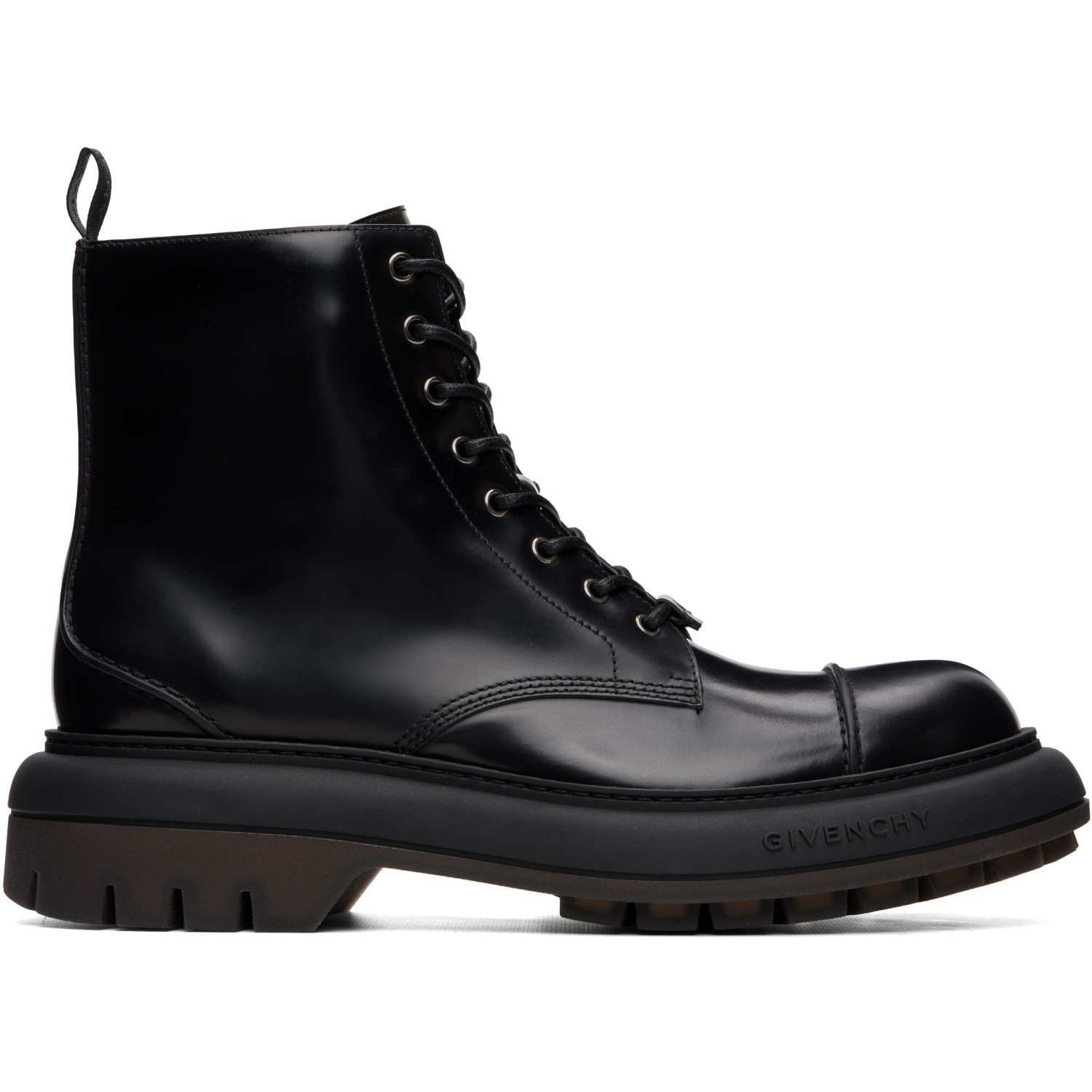 Givenchy Black 'Givenchy Cargo' Leather Boots