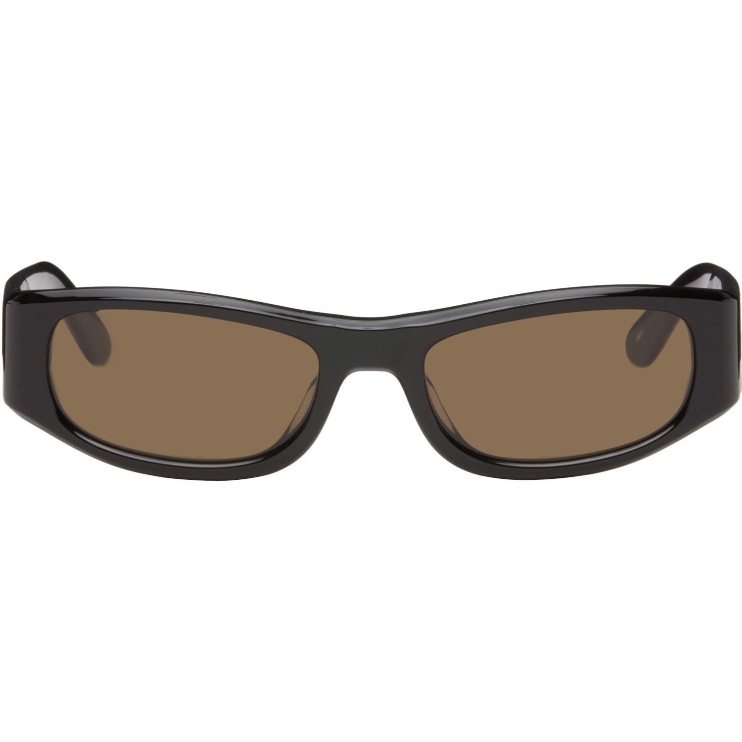 THISTLES Black 'The Suede' Sunglasses