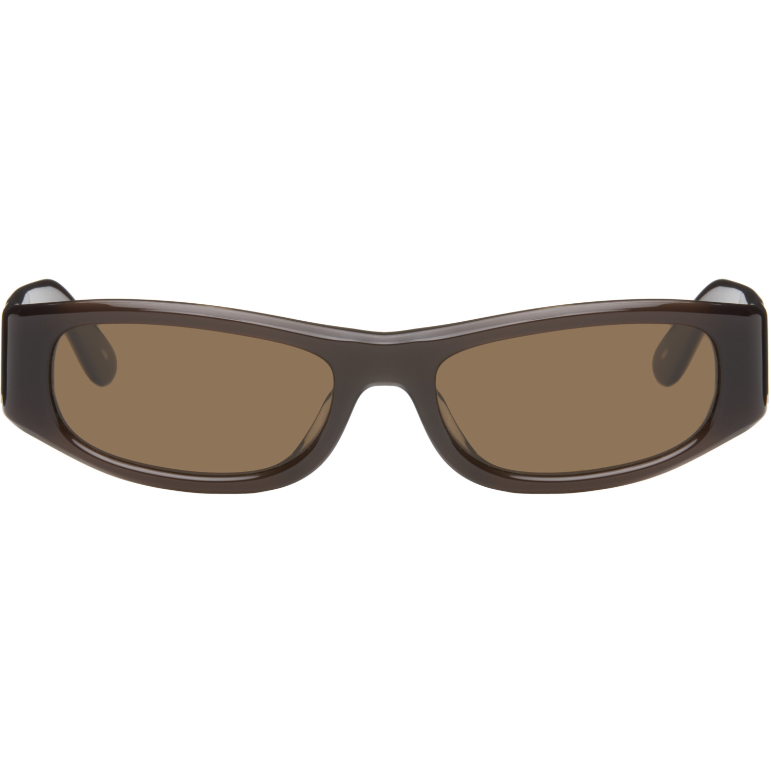 THISTLES Brown 'The Suede' Sunglasses