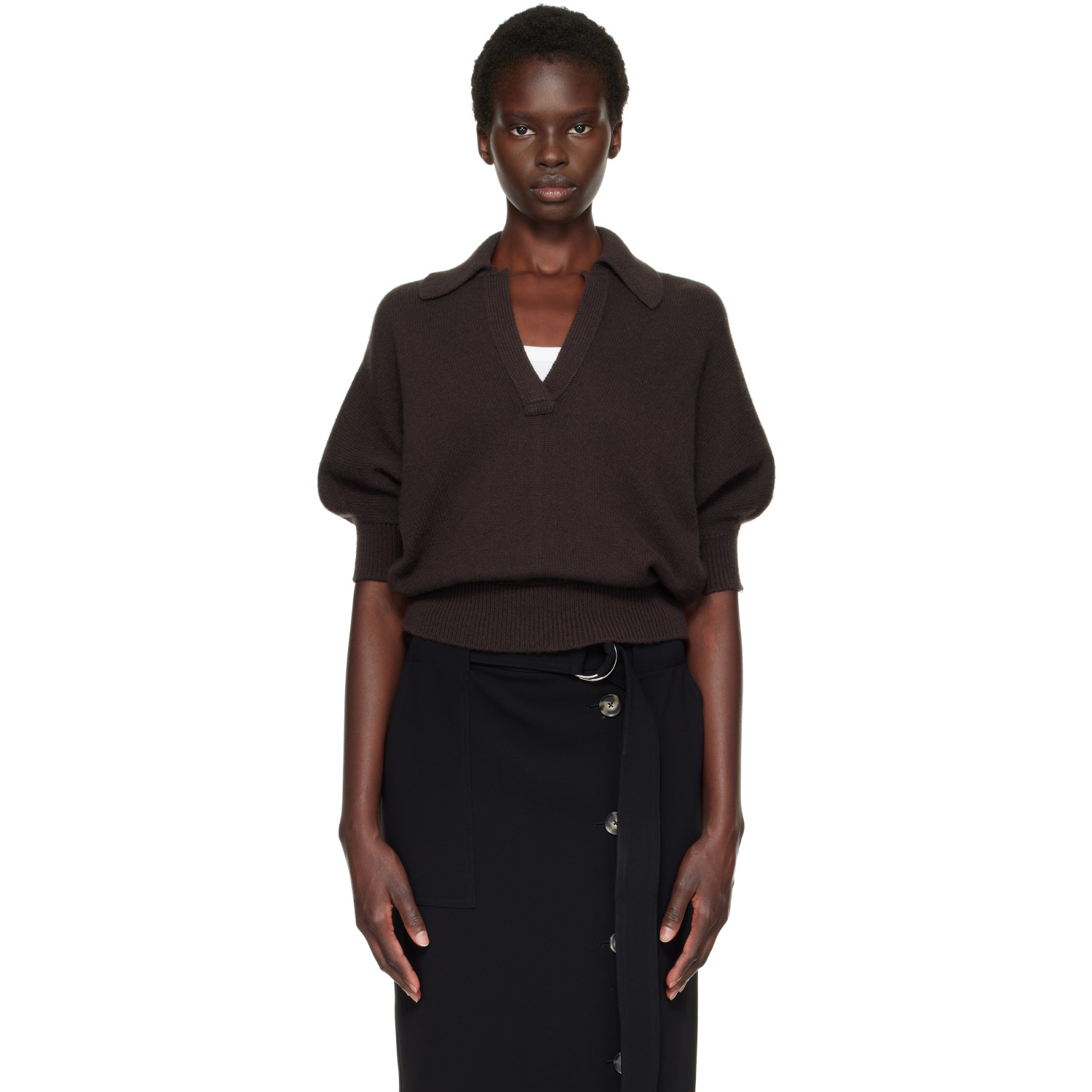 Proenza Schouler Brown Vella Polo