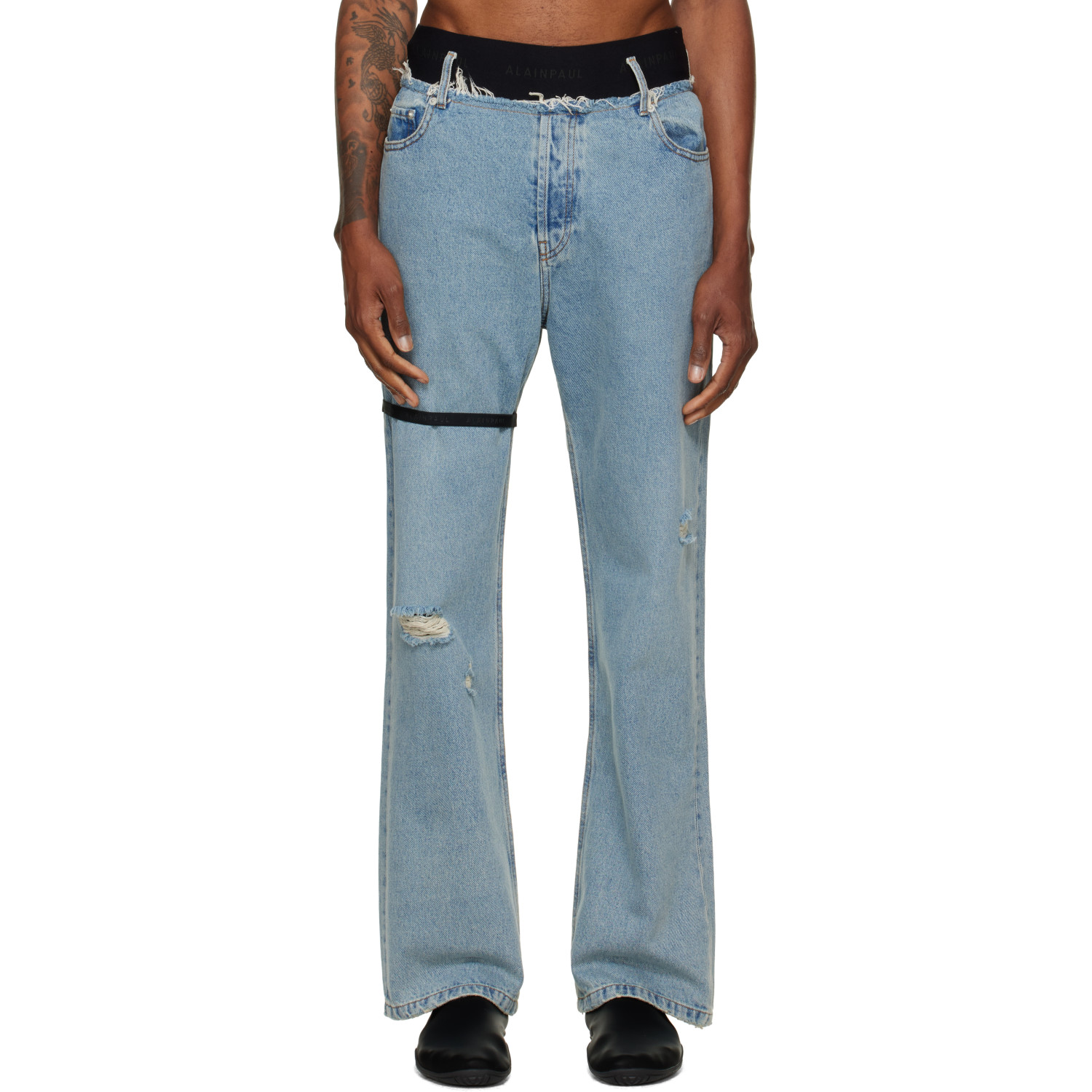 ALAINPAUL Blue Regular Fit Jeans