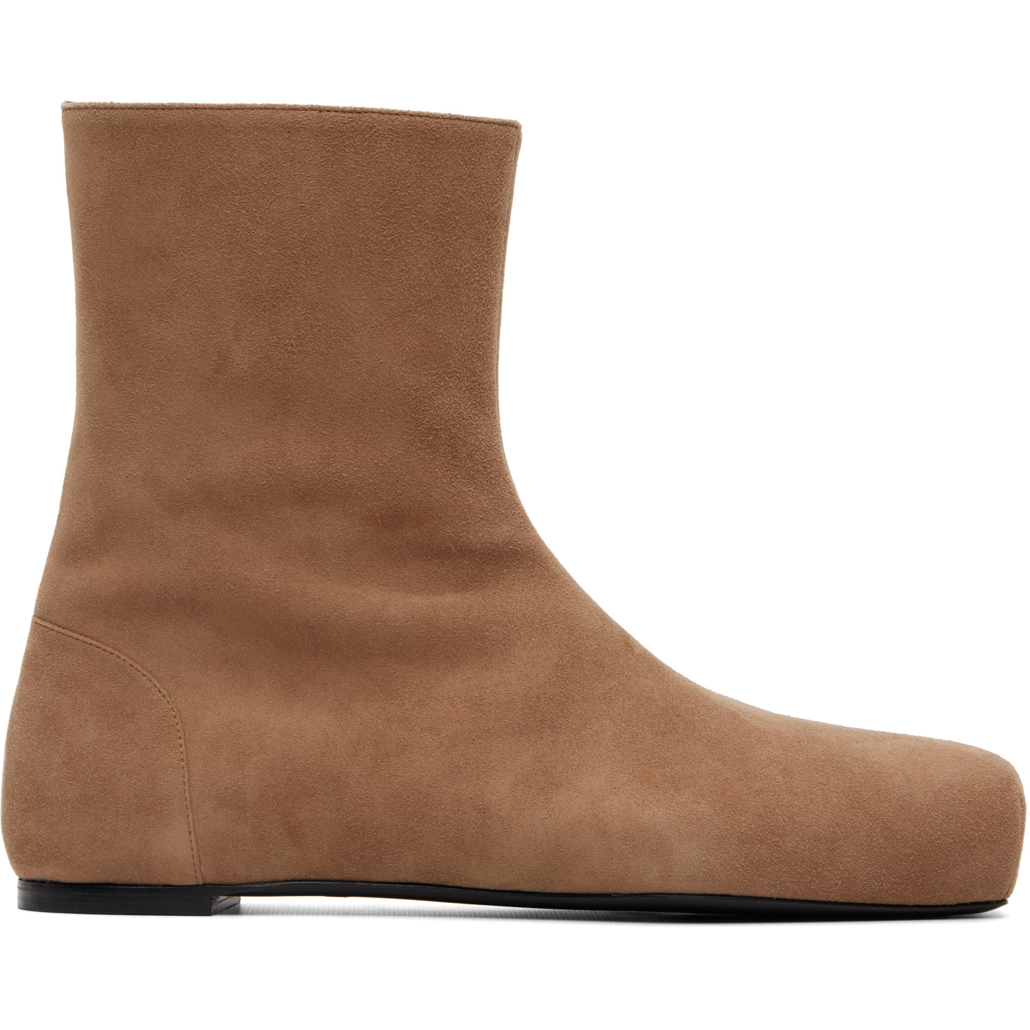 ALAINPAUL Beige Pina Flat Chelsea Boots