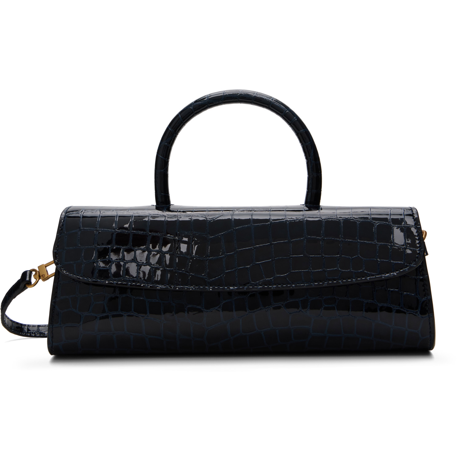 BY FAR Navy Mini Longa Bag