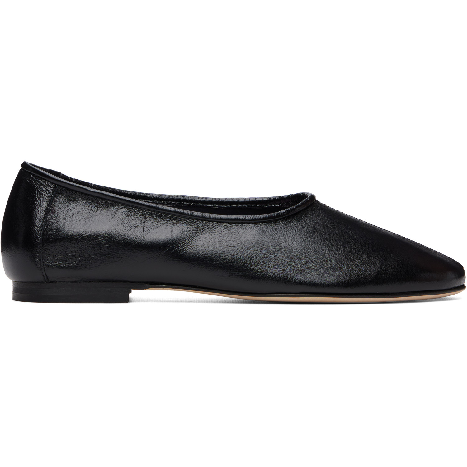 BY FAR Black Prudence Flats