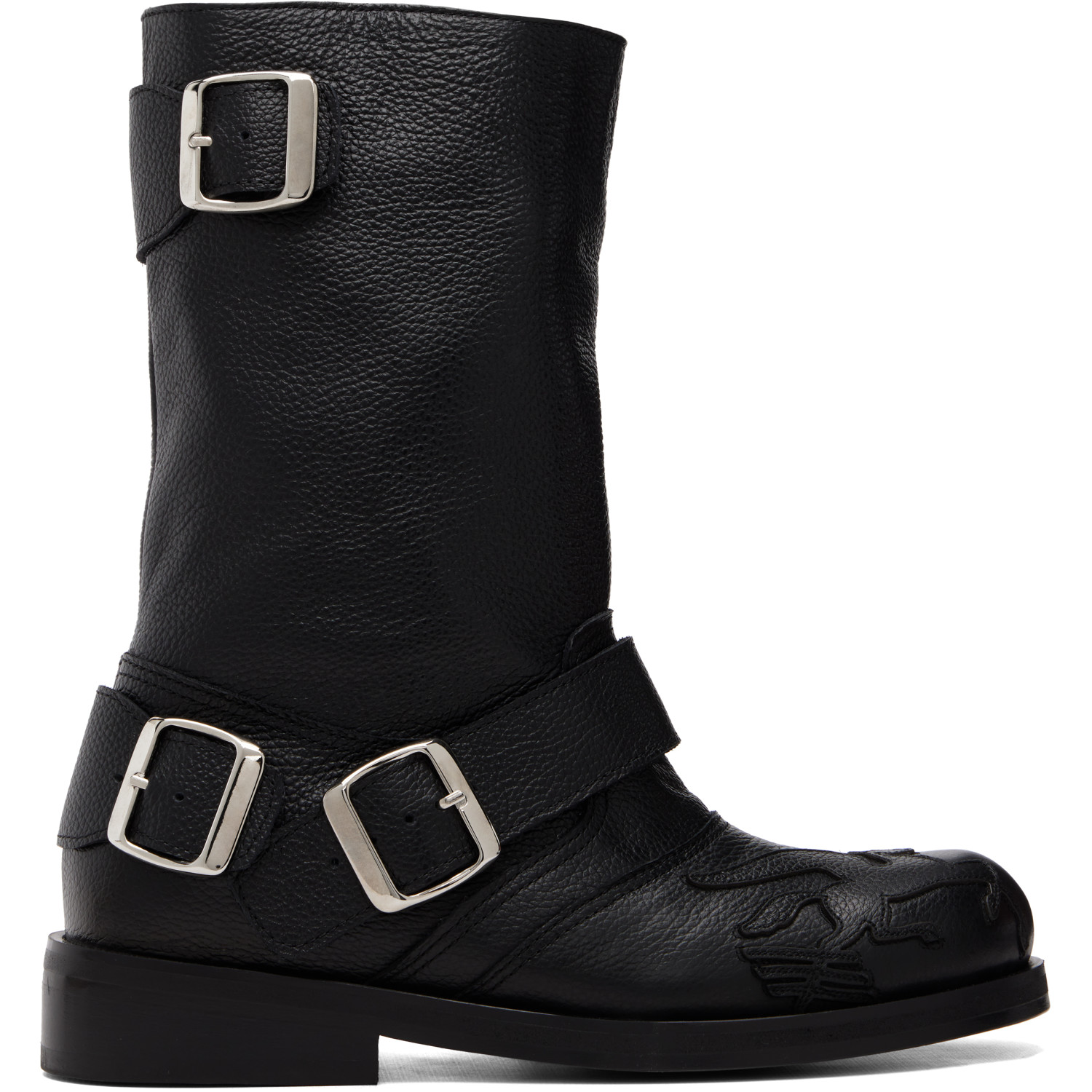 Stefan Cooke Black Pegasus Biker Boots