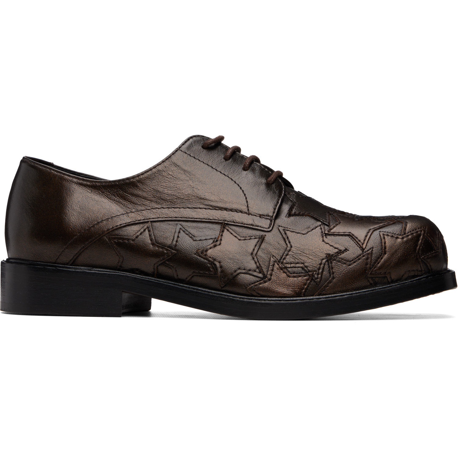 Stefan Cooke Brown Star Square Toe Derbys