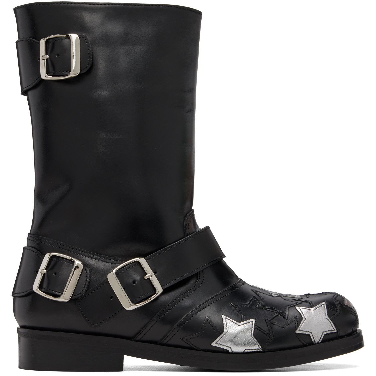 Stefan Cooke Black Star Biker Boots