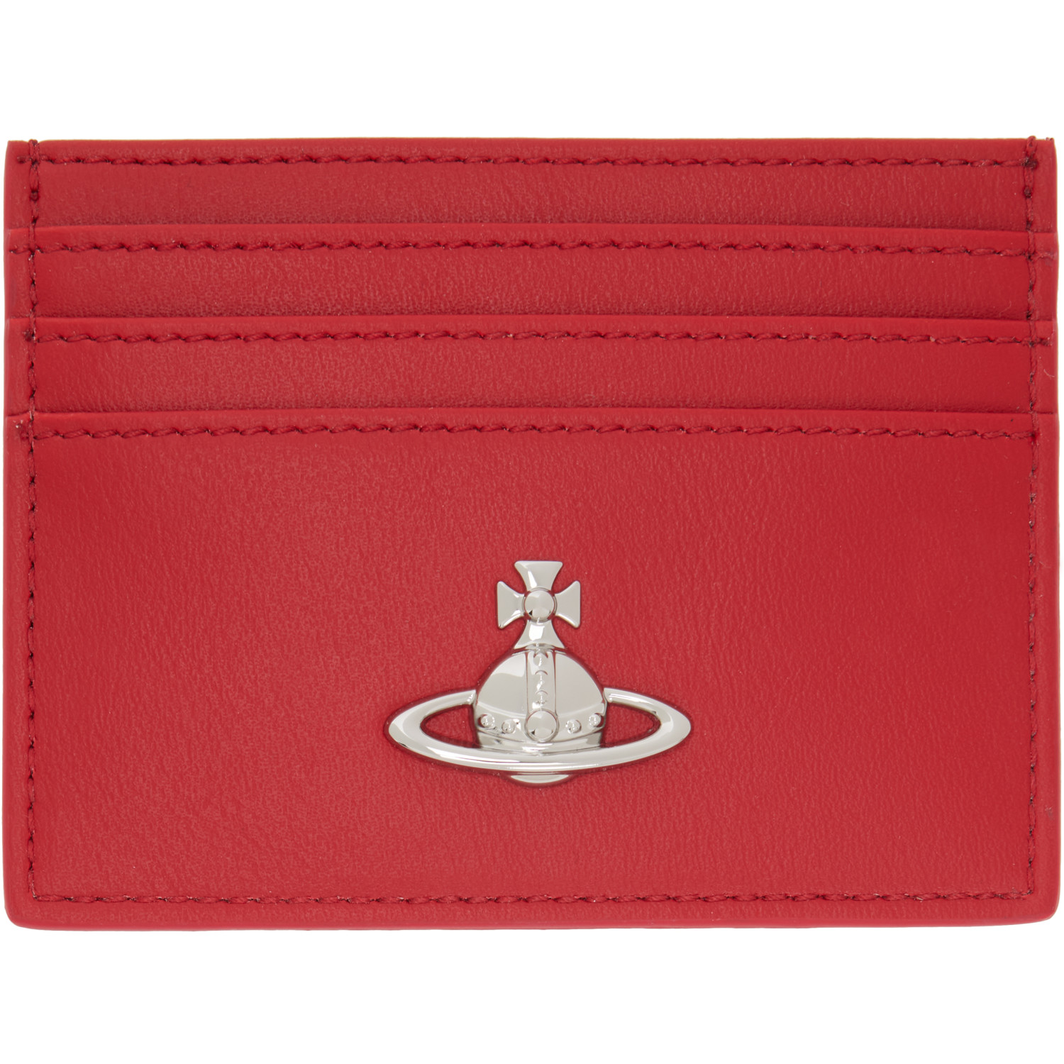 Vivienne Westwood Red Flat Card Holder In H404 Red
