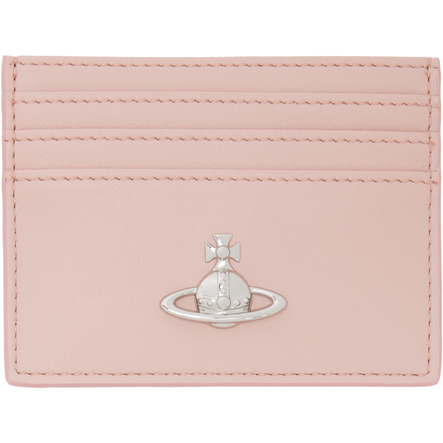 Vivienne Westwood Pink Flat Card Holder In G405 Pastel Pink
