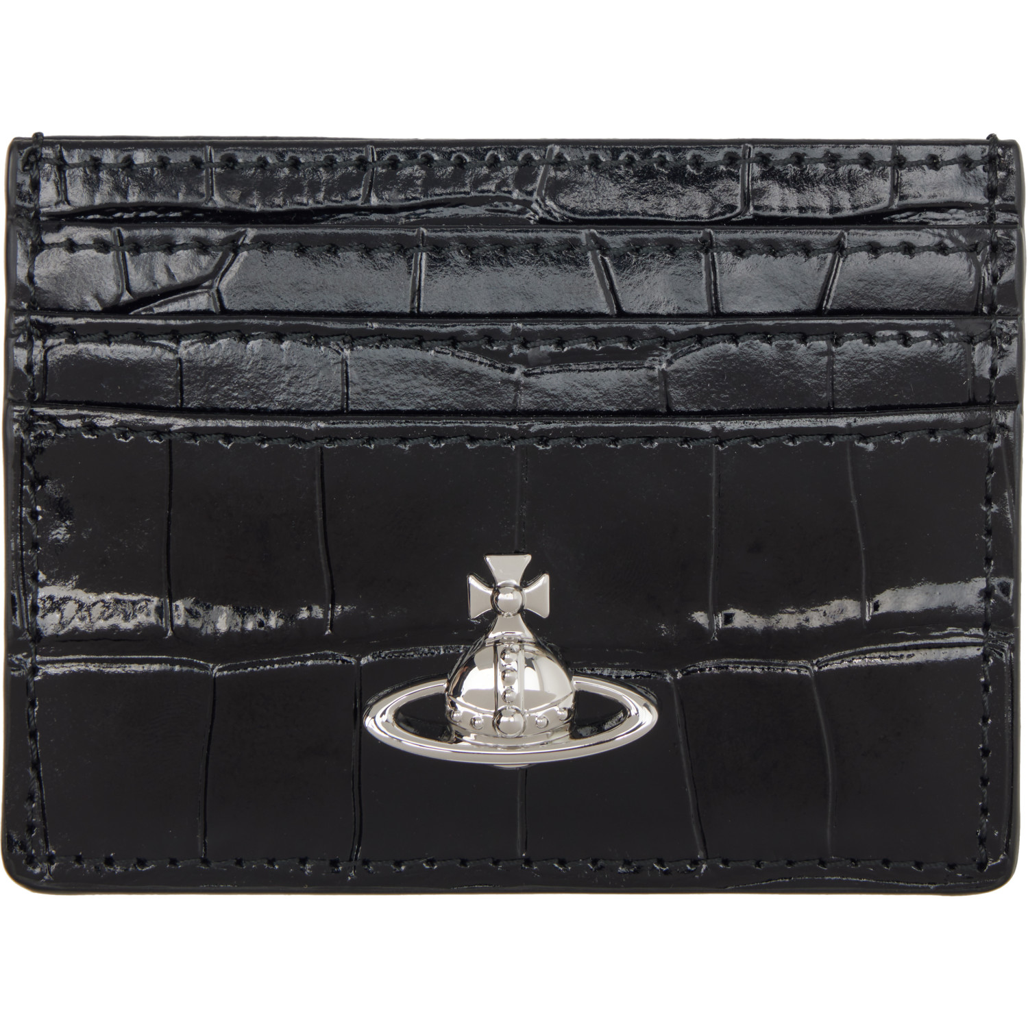 Vivienne Westwood Black Flat Card Holder In N401 Black