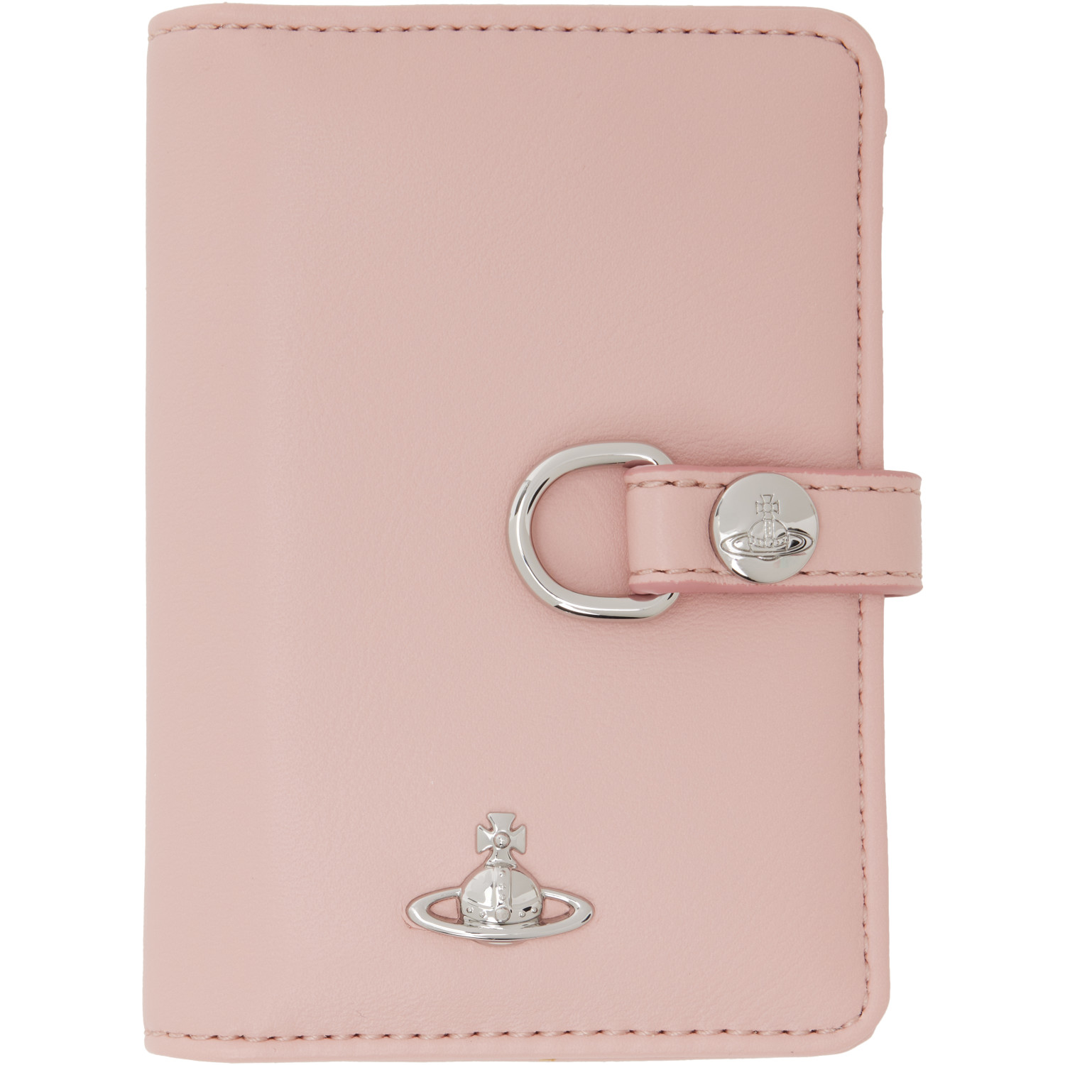 Vivienne Westwood Pink Vertical Flap Card Holder In G405 Pastel Pink