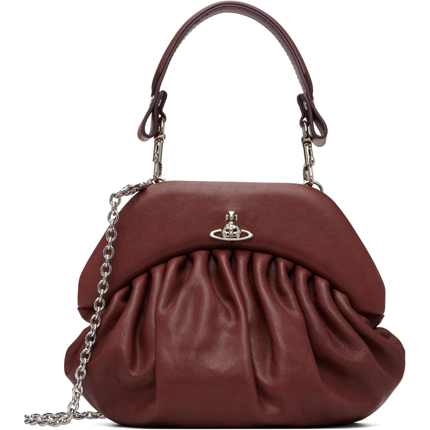 Vivienne Westwood Burgundy Brooke Clutch Bag