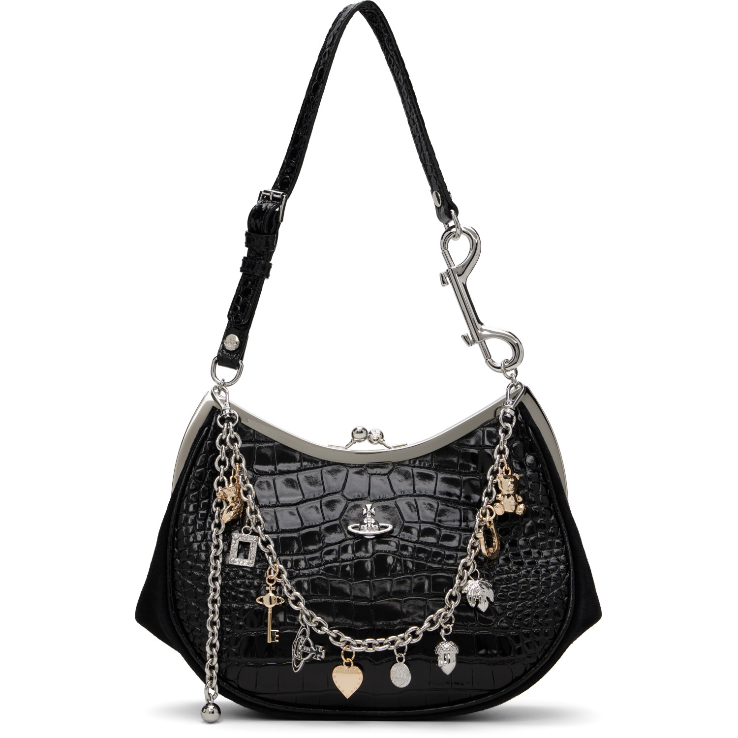 Vivienne Westwood Black Charm Frame Purse