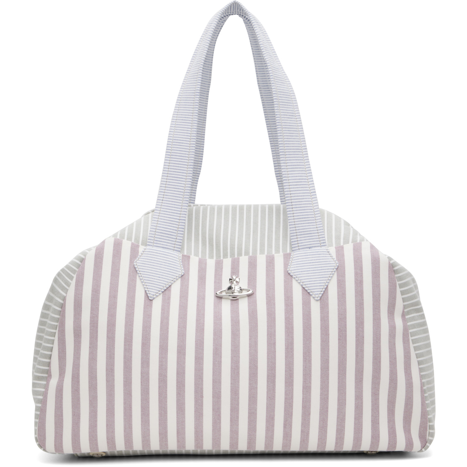Vivienne Westwood Burgundy & Gray Archive Large Bag