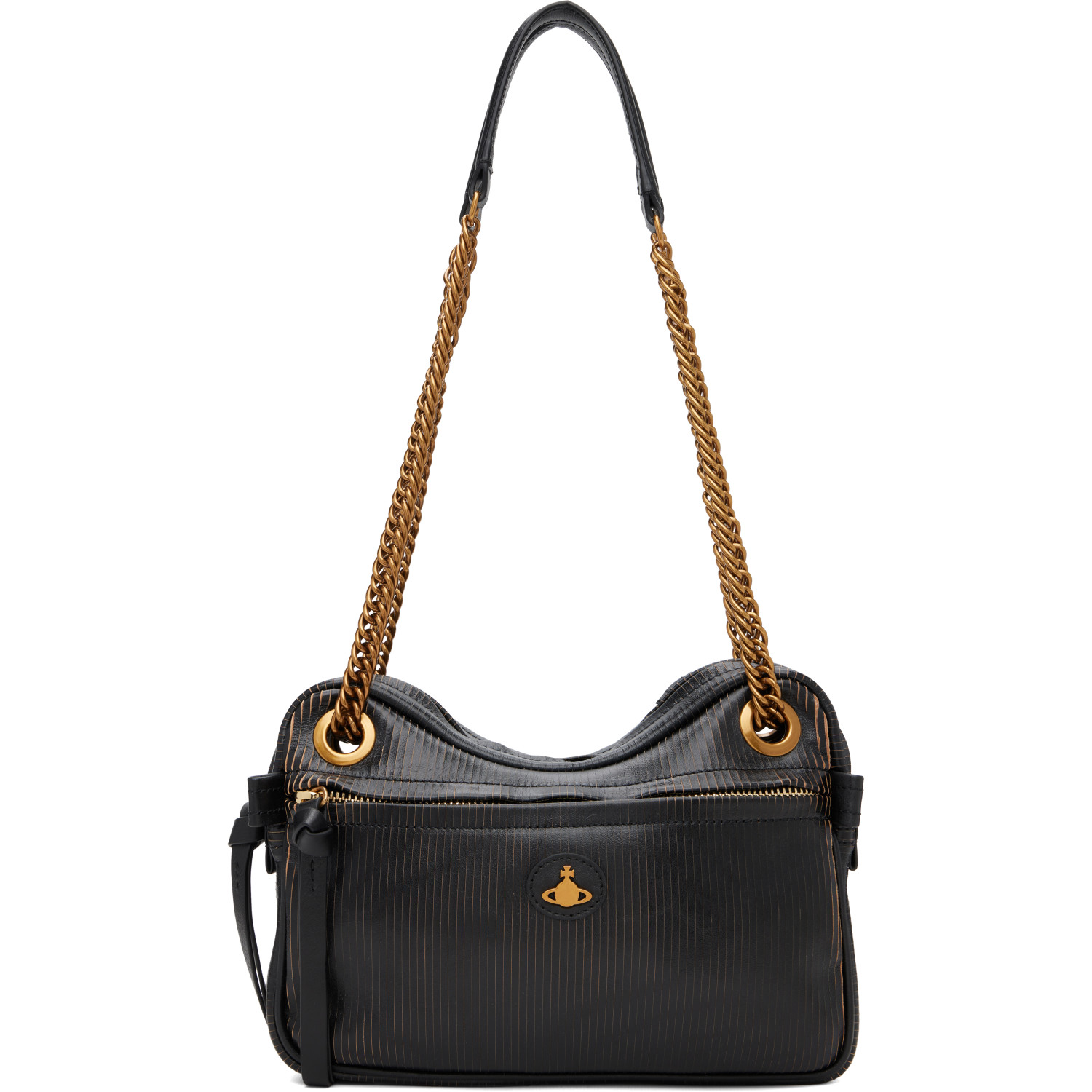 Vivienne Westwood Black Dolce Medium Shoulder Bag