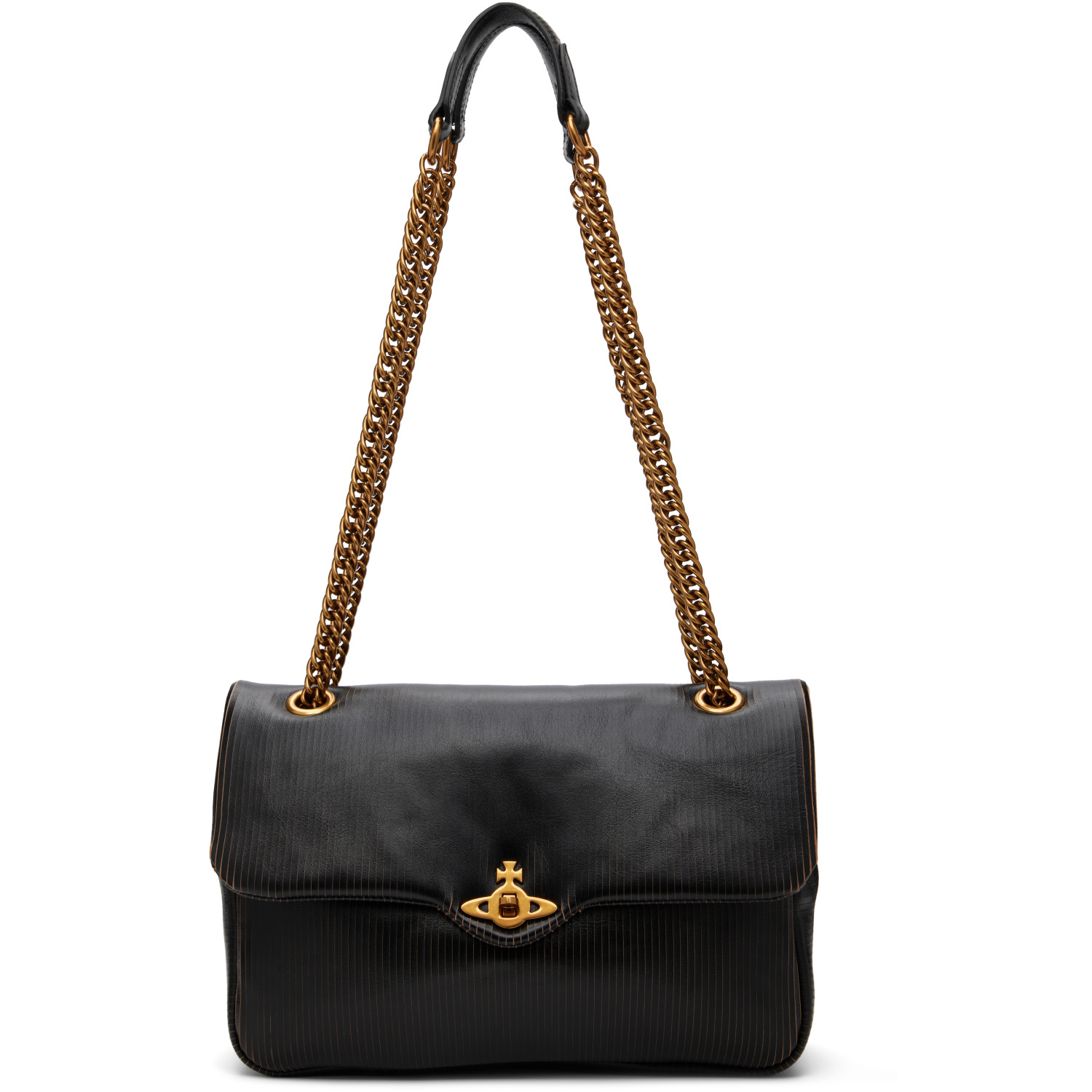 Vivienne Westwood Black Anita Medium Shoulder Bag