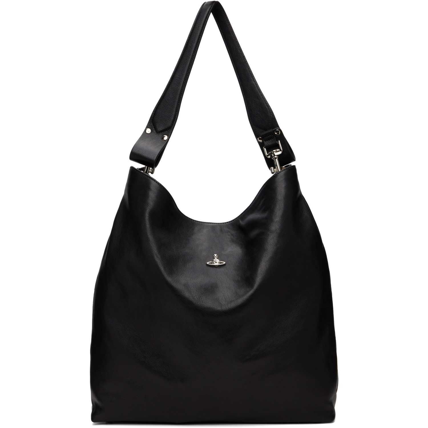 Vivienne Westwood Black Lottie Large Shoulder Tote