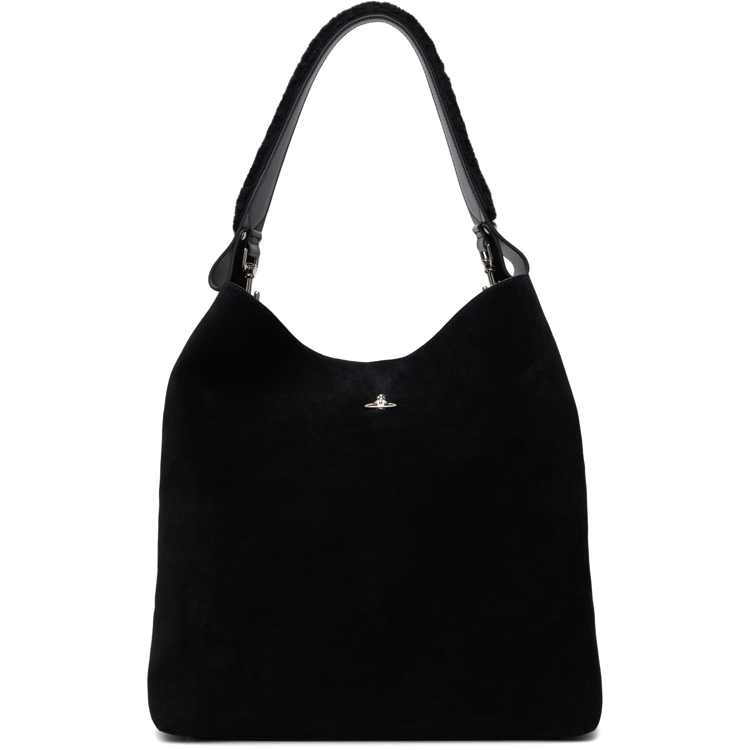 Vivienne Westwood Black Lottie Large Shoulder Bag