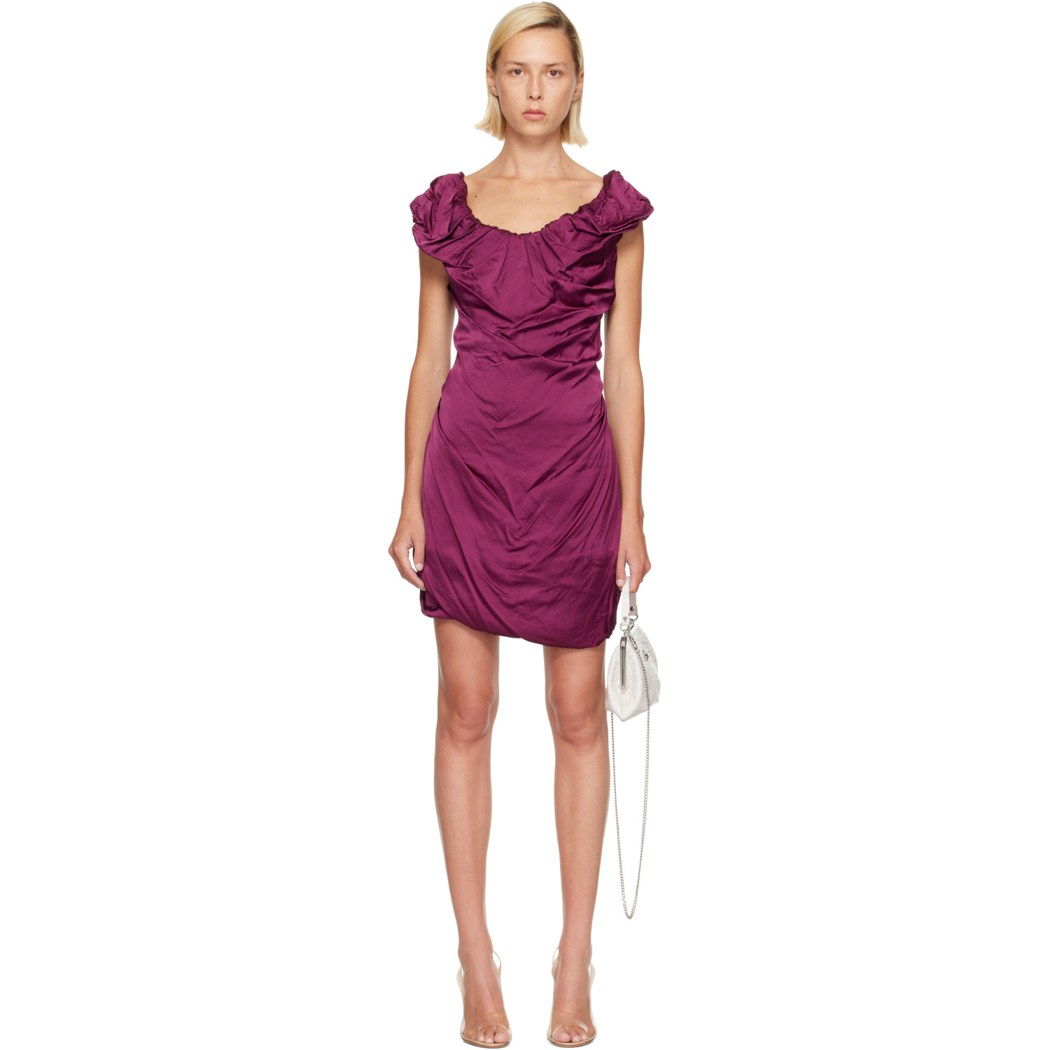 Vivienne Westwood Burgundy Twisted Ginnie Minidress