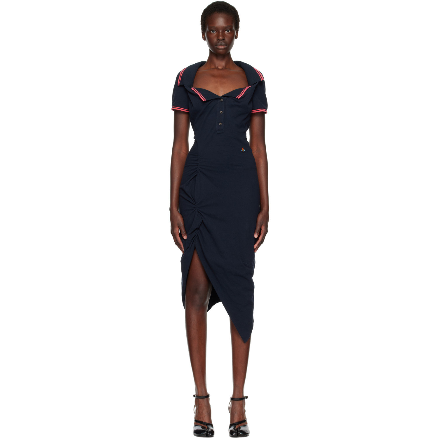 Vivienne Westwood Black Long Monday Pulling Midi Dress