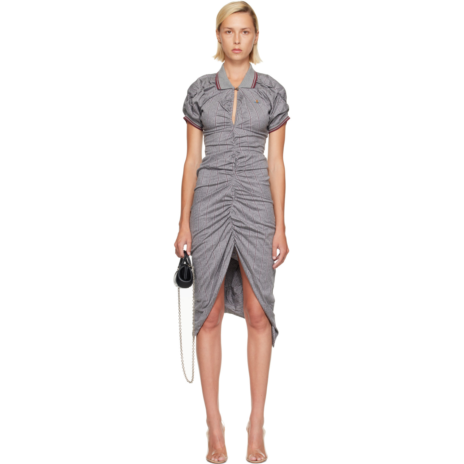 Vivienne Westwood Gray Pulling Midi Dress