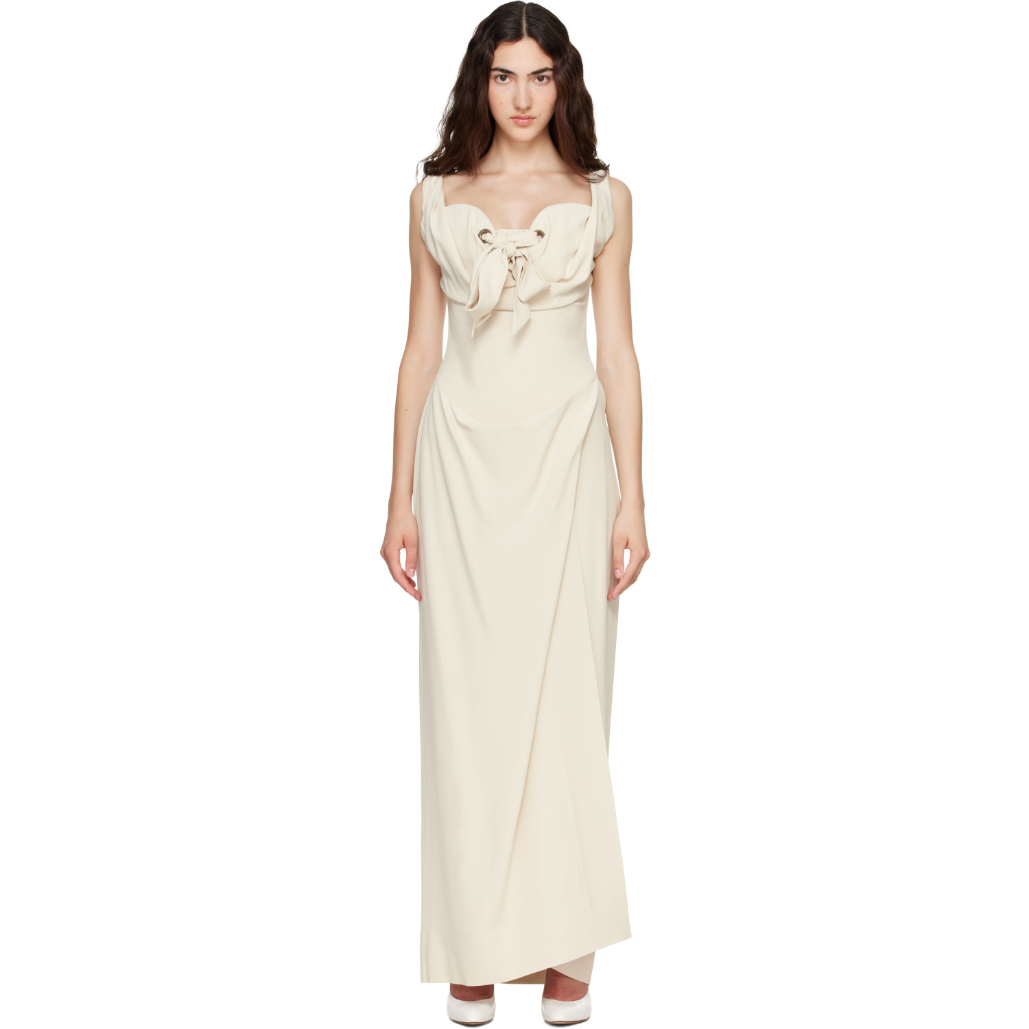 Vivienne Westwood Beige Iwona Corset Maxi Dress