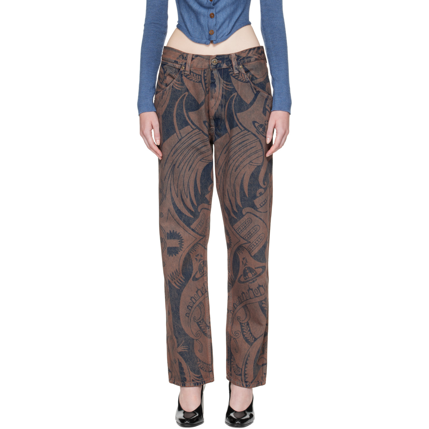 Vivienne Westwood Blue & Brown Ranch Jeans