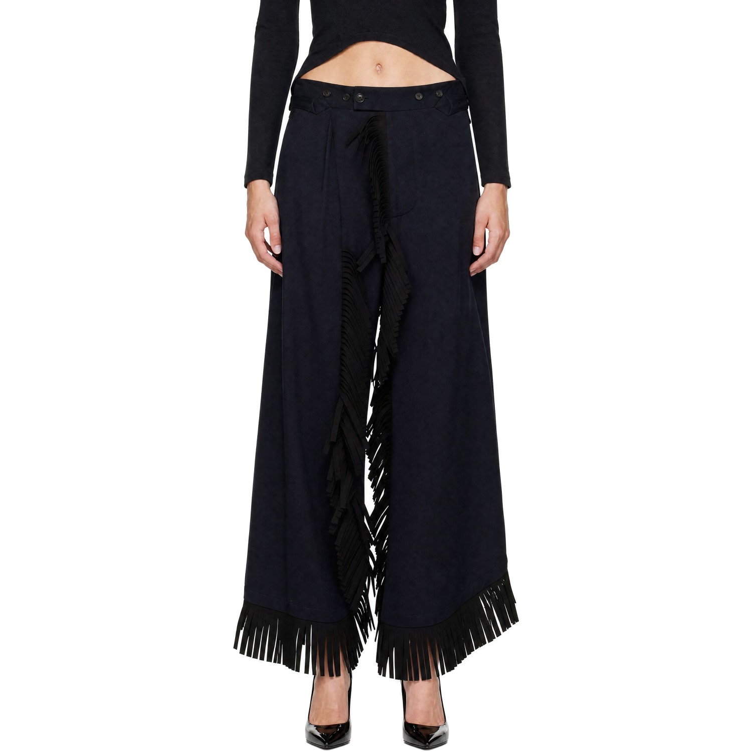 Vivienne Westwood Navy Pepino Fringe Trousers